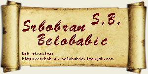 Srbobran Belobabić vizit kartica
